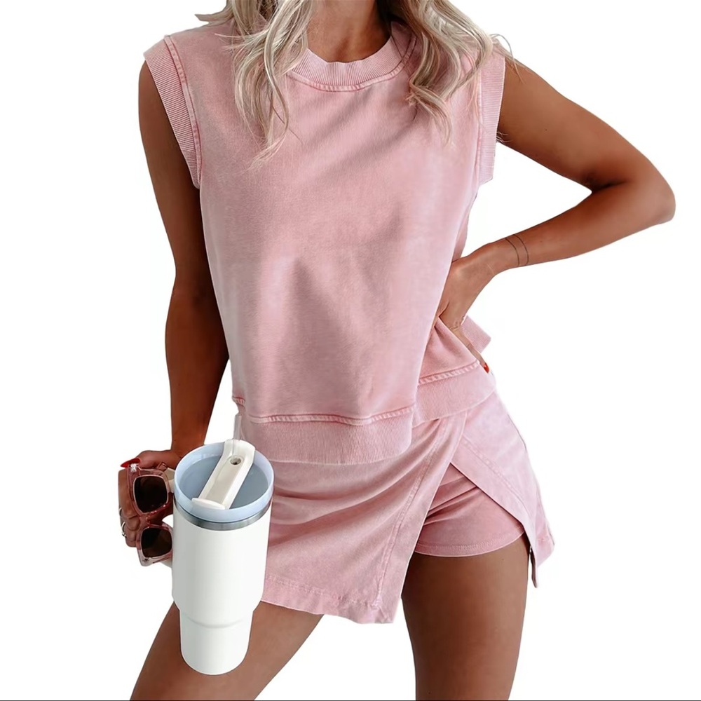 Pink 2-piece skort set XL